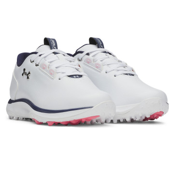 UA Drive Fade 2 SL-White / White / Metallic Silver Femme