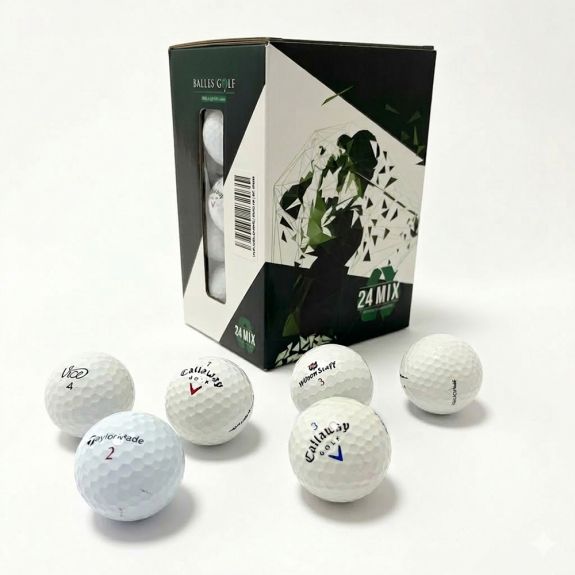 Sachet de 24 Balles de golf Mix Reconditionnées Grade A