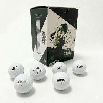 Sachet 24 Balles de golf Reconditionnées Grandes Marques Grade A
