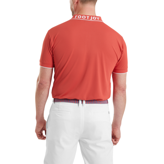 Polo piqué signature Rouge Homme