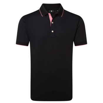 Polo piqué signature Noir Homme