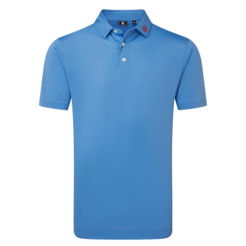 Polo Stretch Piqué uni Bleu Homme