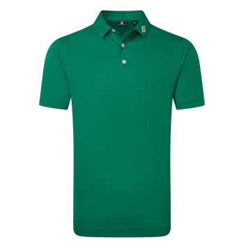 Polo Stretch Piqué uni Vert intense Homme