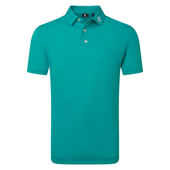 Polo Stretch Piqué uni Bleu Turquoise Homme