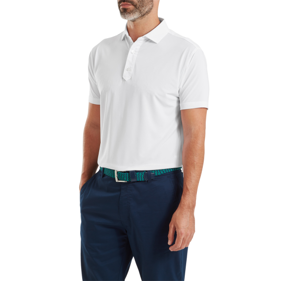 Polo Uni Blanc Homme