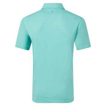 Polo piqué à motifs Vert d'eau Homme