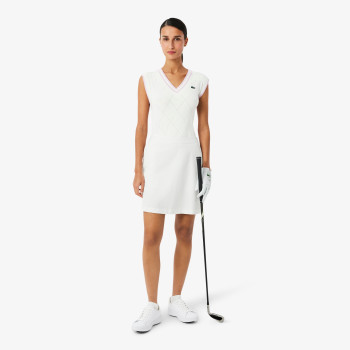 Pull sans manches Golf stretch Blanc Rose Femme