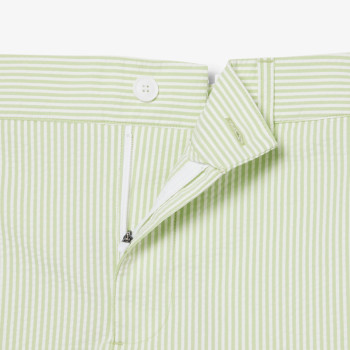 Bermuda Golf relaxed fit Ultra Dry rayé Vert Blanc Homme