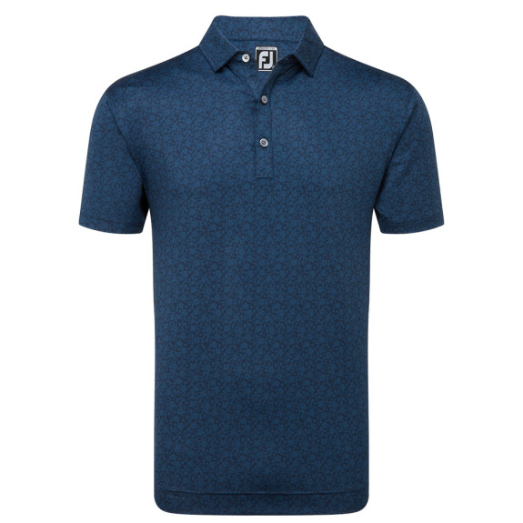 Polo imprimé floral Bleu Homme