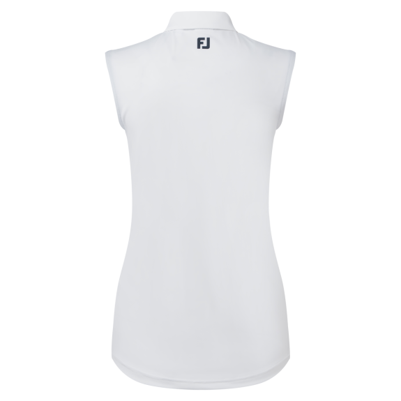 Polo sans manches Lisle Blanc Femme