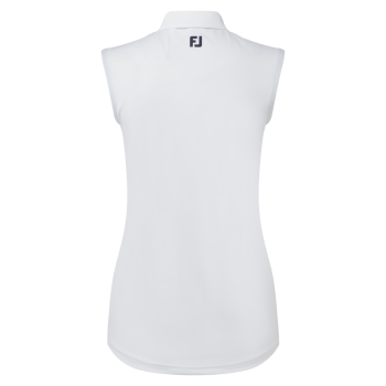 Polo sans manches Lisle Blanc Femme
