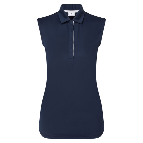 Polo sans manches Lisle Marine Femme