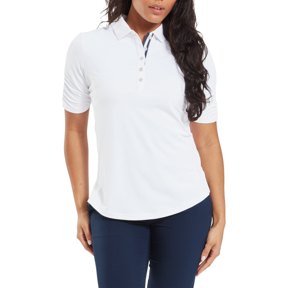 Polo 1/2 manches Lisle Blanc Femme