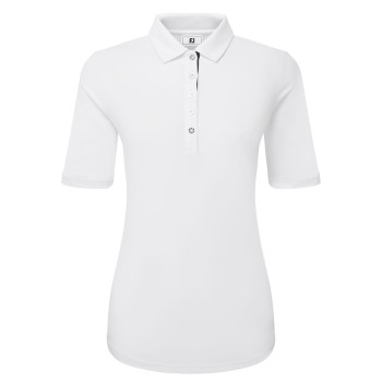 Polo 1/2 manches Lisle Blanc Femme