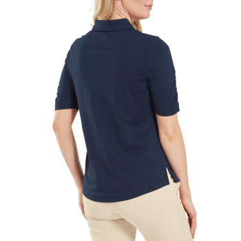 Polo 1/2 manches Lisle Marine Femme