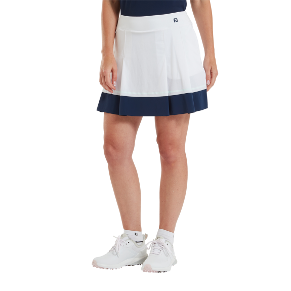 Jupe-short plissée Blanc Marine Femme