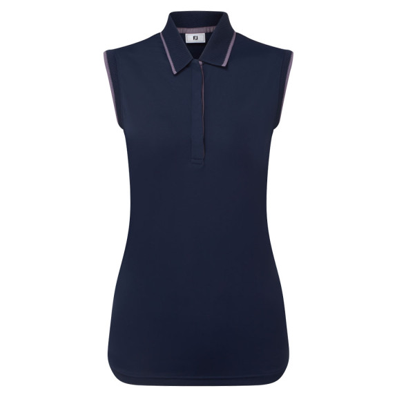 Polo sans manches Marine Femme