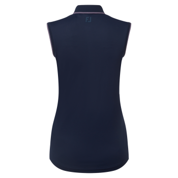 Polo sans manches Marine Femme 2