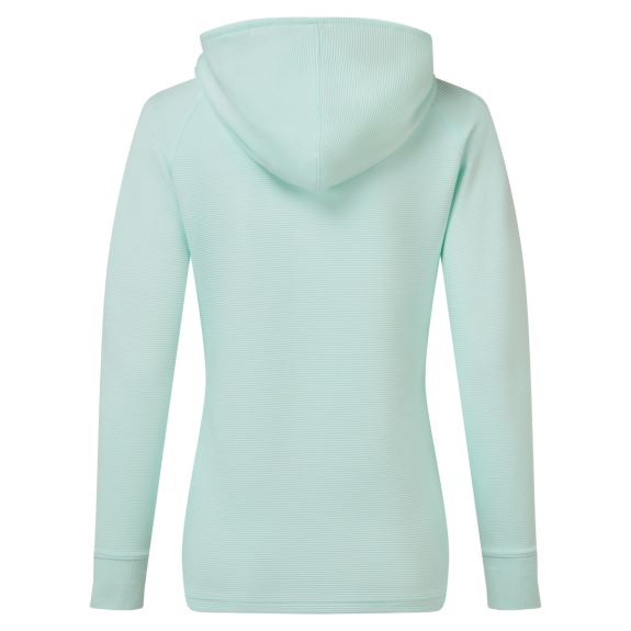 Hoodie Ottoman Ful Zip Bleu Glacier Femme