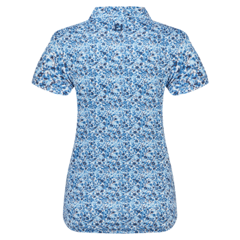 Polo Sleeve Lisle Imprimé Fleuri Marine Femme