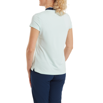 Polo Blade Zippé Bleu Glacier Femme