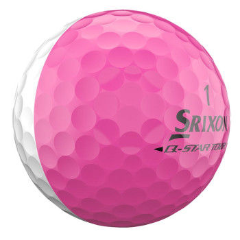 12 Balles de golf Q-Star Tour Divide White Pink