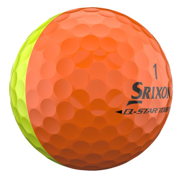 12 Balles de golf Q-Star Tour Divide Yellow Orange 2