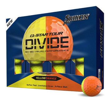 12 Balles de golf Q-Star Tour Divide Yellow Orange