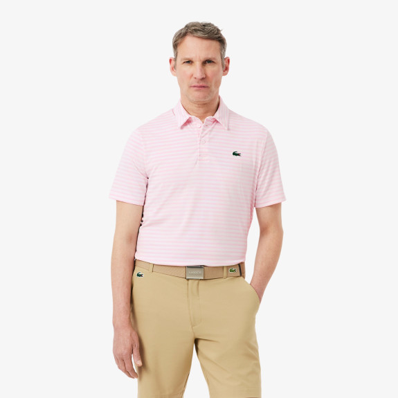 Polo regular fit Ultra Dry rayé Rose pale Homme