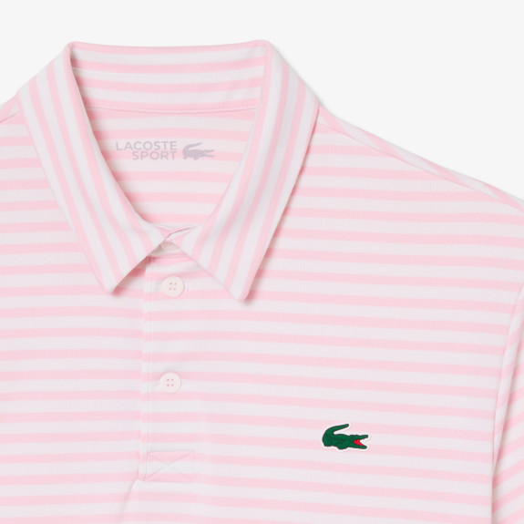 Polo regular fit Ultra Dry rayé Rose pale Homme