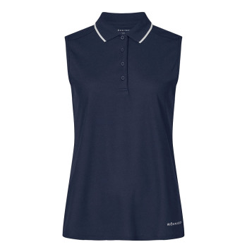 Polo sans manches Miriam Navy Femme