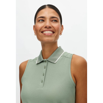 Polo sans manches Miriam Vert Femme