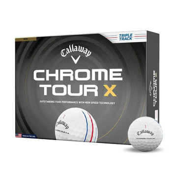 12 Balles de golf Chrome Tour X Triple Track White
