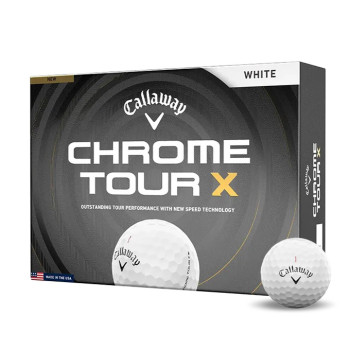 12 Balles de golf Chrome Tour X White