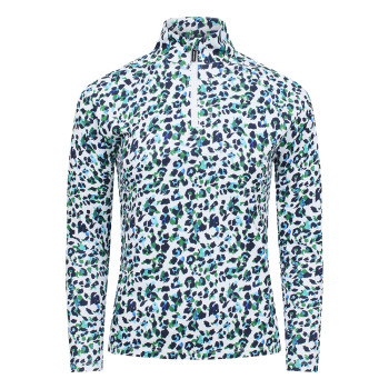 Veste 1/4 Zip Addy Long Sleeve Blue Green Femme