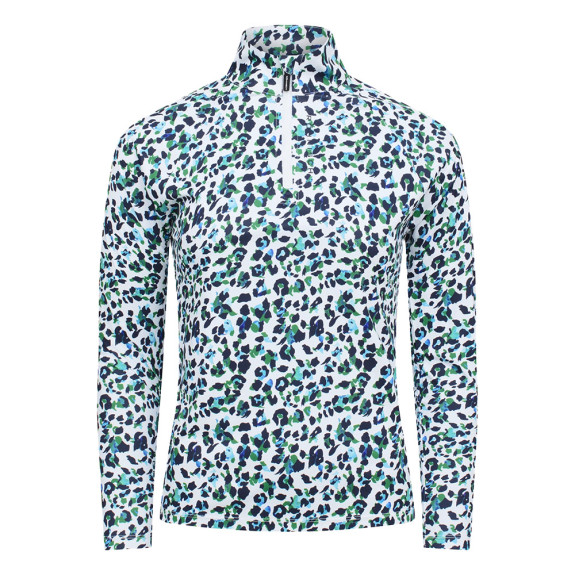 Veste 1/4 Zip Addy Long Sleeve Blue Green Femme