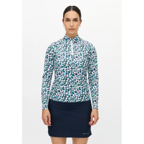 Veste 1/4 Zip Addy Long Sleeve Blue Green Femme