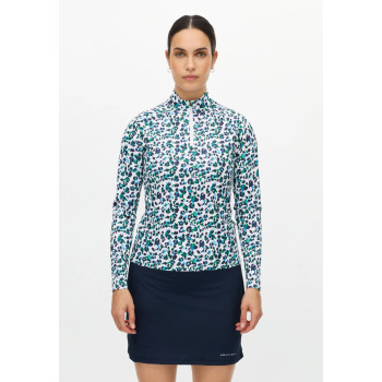 Veste 1/4 Zip Addy Long Sleeve Blue Green Femme