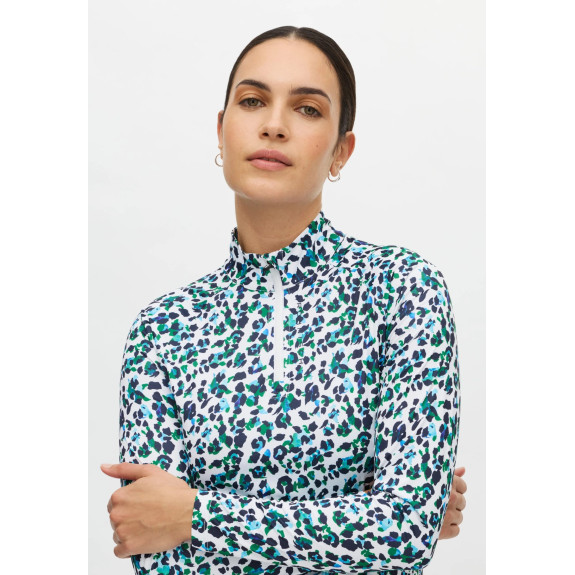 Veste 1/4 Zip Addy Long Sleeve Blue Green Femme