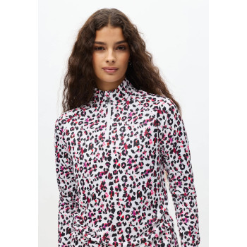 Veste 1/4 Zip Addy Long Sleeve Pink Beet Femme