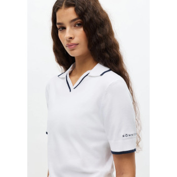 Polo Swing Knitted White Navy Femme