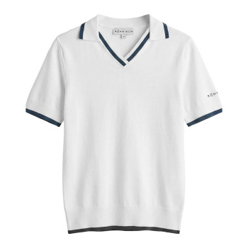 Polo Swing Knitted White Navy Femme