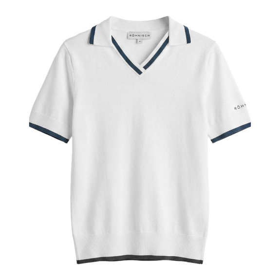 Polo Swing Knitted White Navy Femme