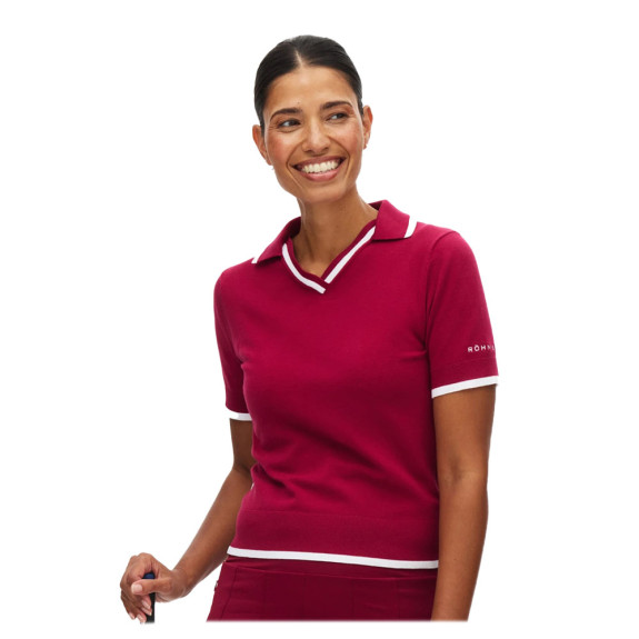 Polo Swing Knitted Beet Red Femme