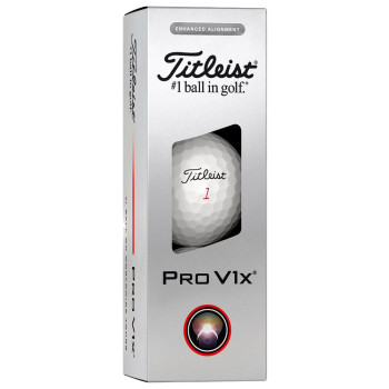 12 Balles de golf Pro V1X AIM Enhanced Alignment White