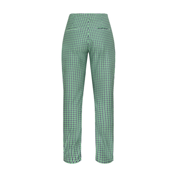 Pantalon Clubhouse Highwater Minicheck Green Femme