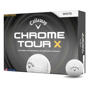 12 Balles de golf Chrome Tour X White