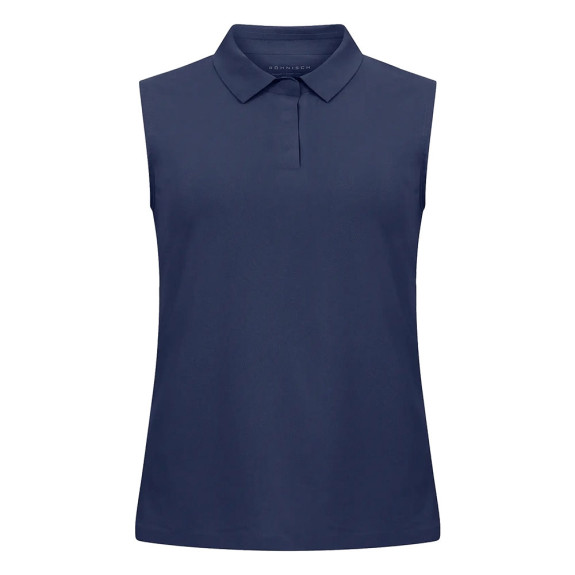 Polo sans manches Fluid Tech Navy Femme
