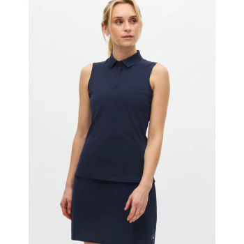 Polo sans manches Fluid Tech Navy Femme 2
