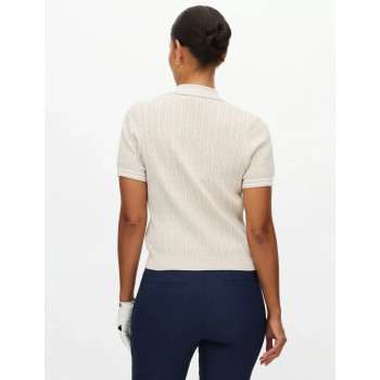 Polo Classic cable Oatmeal Femme